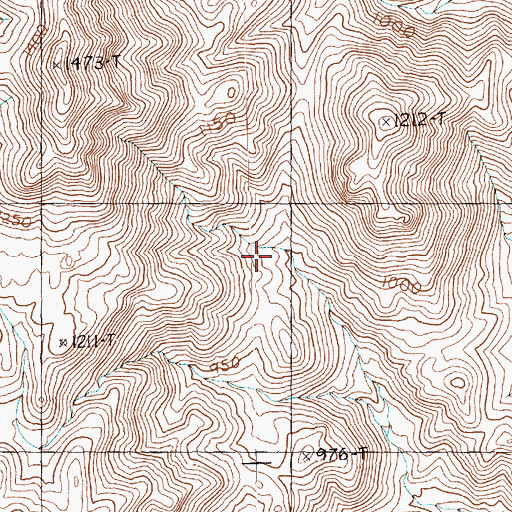 Topographic Map of Jumbo Springs Wilderness, NV
