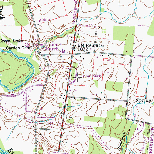 Topographic Map of Circle J Park, TN