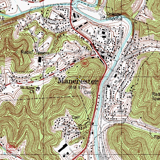 Topographic Map of Coder Gap, KY