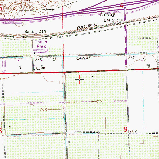 Topographic Map of Southwestern Christian School, AZ
