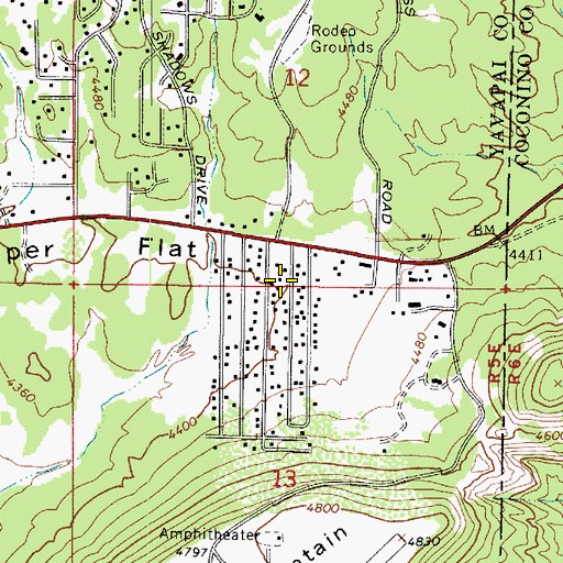 Topographic Map of Terra Rosa Charter School, AZ