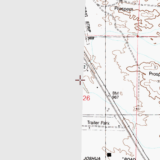 Topographic Map of Bouse Elementary School, AZ