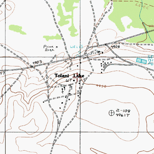 Topographic Map of Tolani Lake Elementary School Academy, AZ