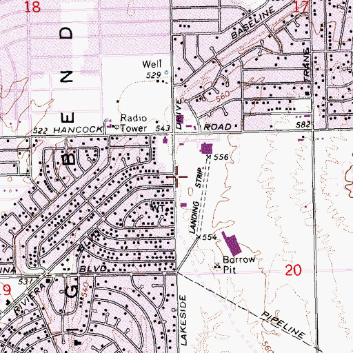 Topographic Map of Coyote Canyon School, AZ
