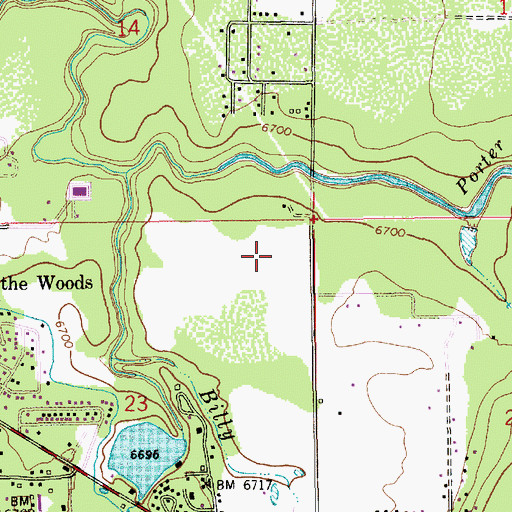 Topographic Map of Blue Ridge Elementary / Middle School, AZ