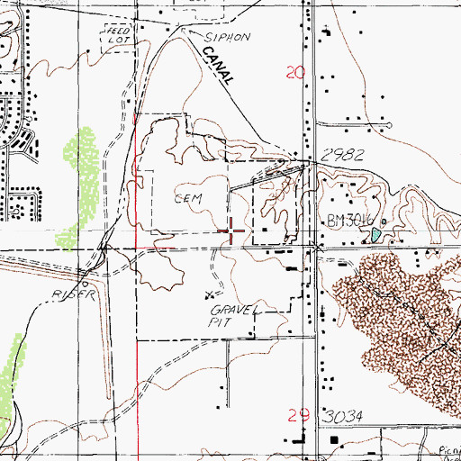 Topographic Map of Mount Graham High School, AZ
