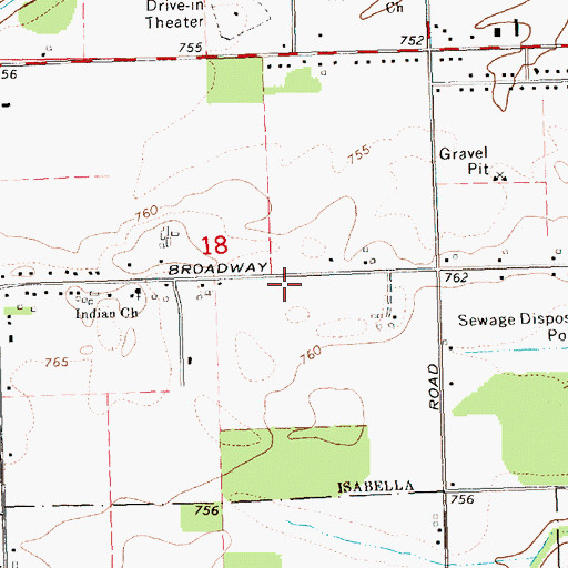 Topographic Map of Ziibiwing Center, MI