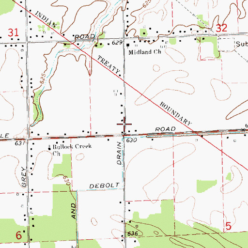 Topographic Map of Crane Post Office (historical), MI