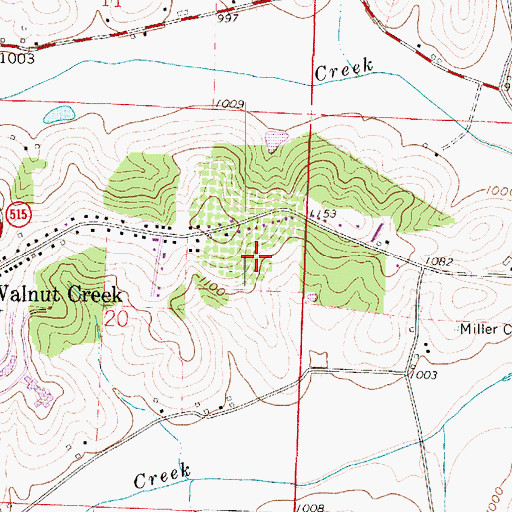 Topographic Map of Hillcrest Orchard, OH