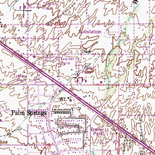 Topographic Map of Mountain Brook Montessori Academy, AZ