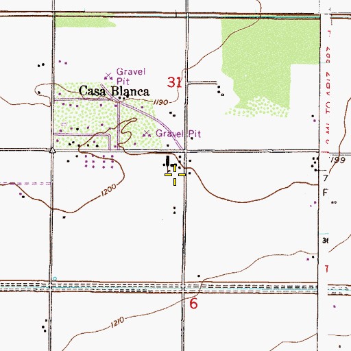 Topographic Map of Skyline District 5 School, AZ