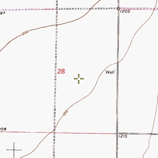 Topographic Map of Desert Wind Middle School, AZ