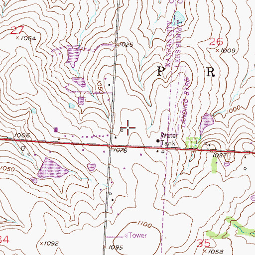 Topographic Map of Summit Pointe Elementary School, MO