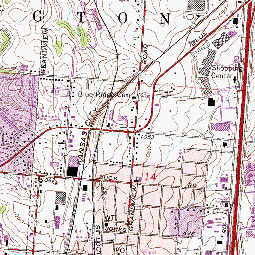 Topographic Map of Dominion Christian School, MO