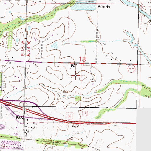 Topographic Map of Riverbend Treatment Center, MO