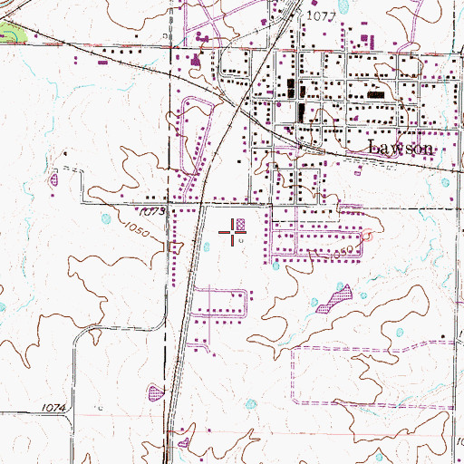 Topographic Map of Southwest Elementary School, MO