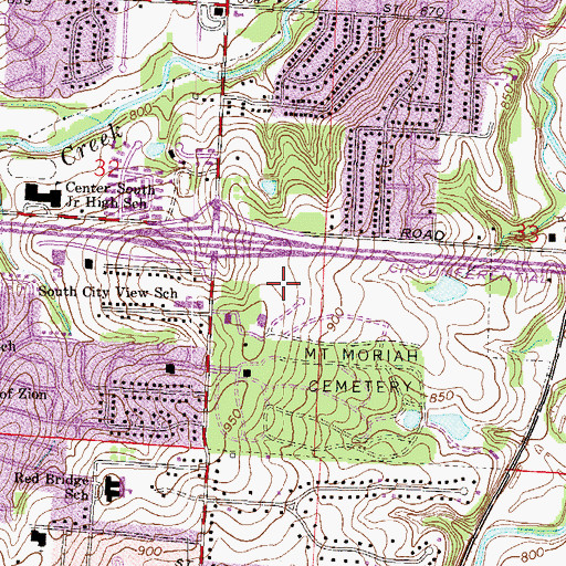 Topographic Map of University of Phoenix Kansas City Campus, MO
