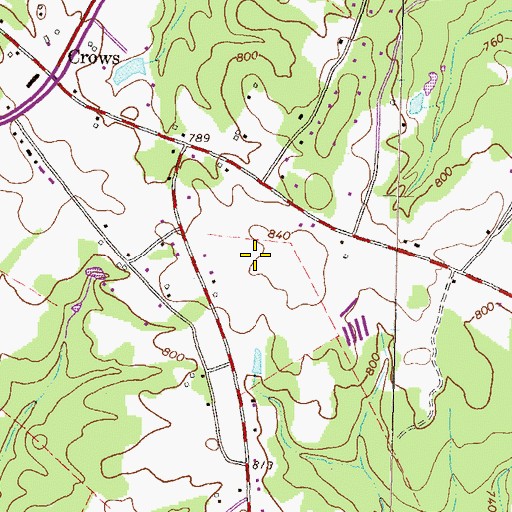 Topographic Map of Malcom Bridge Elementary School, GA