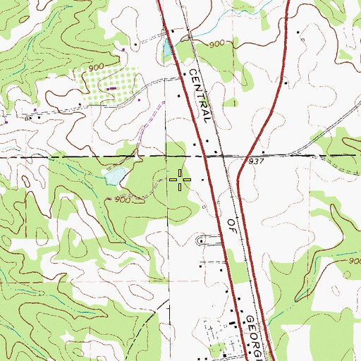 Topographic Map of Unity Elementary School, GA