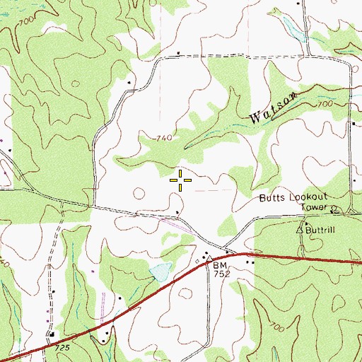 Topographic Map of Daughtry Elementary School, GA
