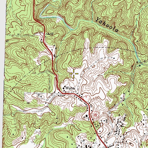 Topographic Map of Lumpkin County Elementary School, GA