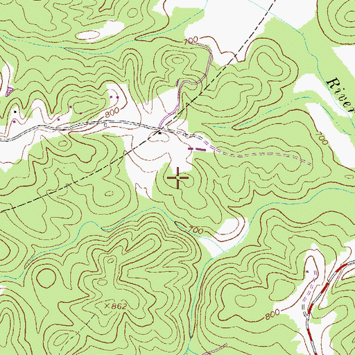 Topographic Map of Banks County Middle School, GA