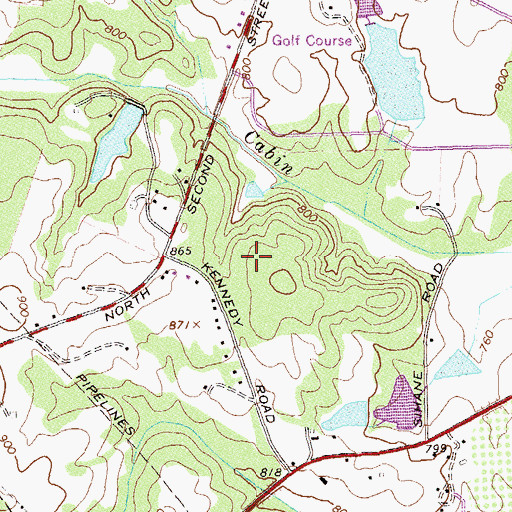 Topographic Map of Kennedy Road Middle School, GA