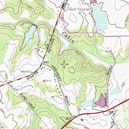 Topographic Map of Kennedy Road Middle School, GA