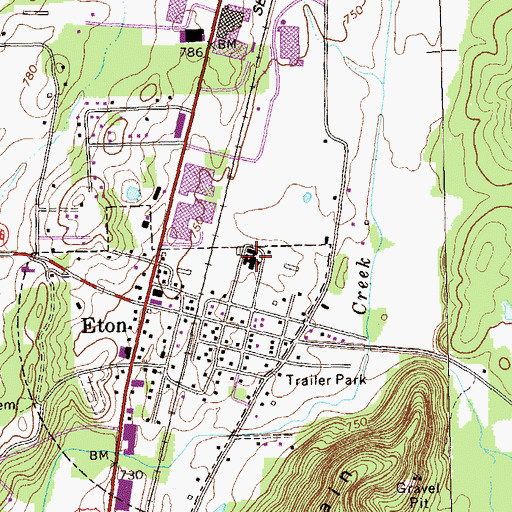 Topographic Map of Mountain Creek Academy, GA