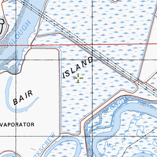 Topographic Map of Bair Island, CA