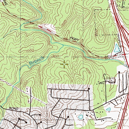Topographic Map of Woodstock High School, GA
