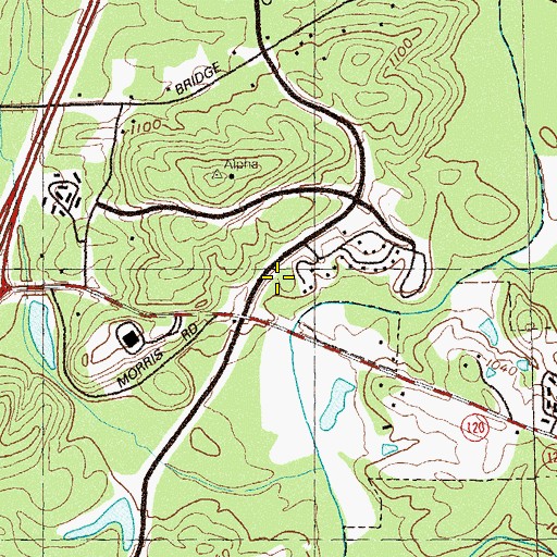 Topographic Map of Preston Ridge Montessori School, GA