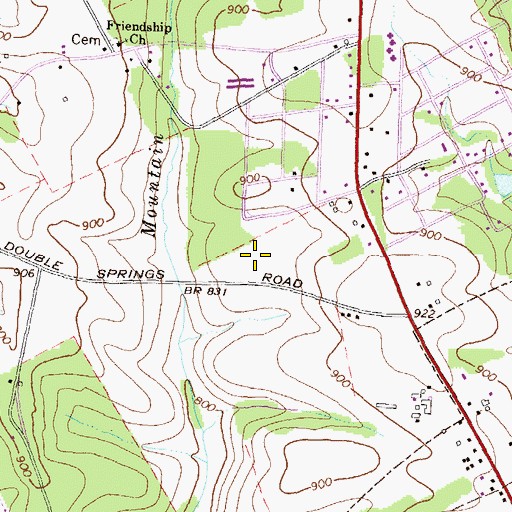 Topographic Map of Monroe Area High School, GA