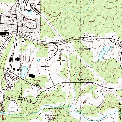 Topographic Map of Barber Middle School, GA
