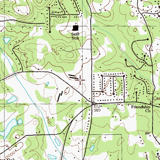 Topographic Map of Lovinggood Middle School, GA