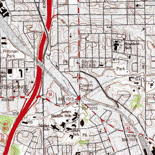 Topographic Map of Nur Academy, GA