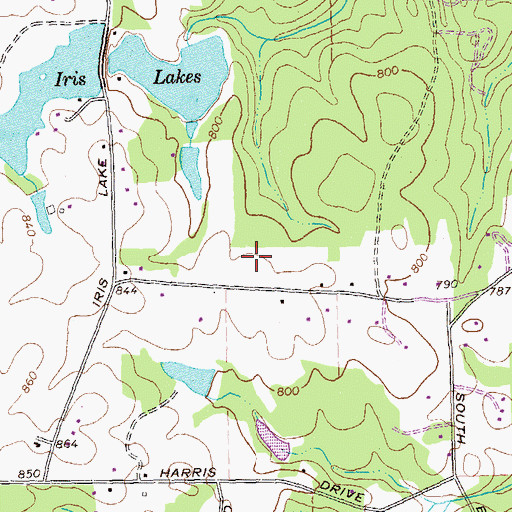 Topographic Map of Tussahaw Elementary School, GA