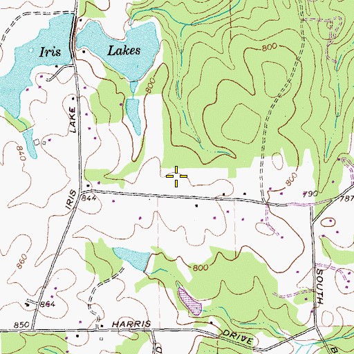 Topographic Map of Tussahaw Elementary School, GA