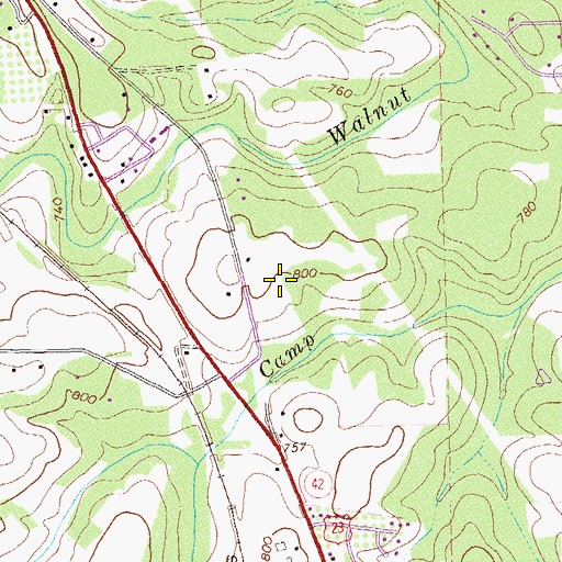 Topographic Map of Walnut Creek Elementary School, GA