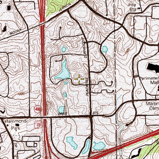 Topographic Map of Atlanta Language Institute, GA