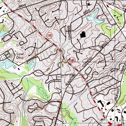 Topographic Map of Landmark Christian School of Peachtree Corners, GA
