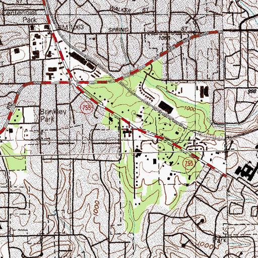 Topographic Map of Covenant Christian School, GA