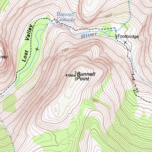 Topographic Map of Bunnell Point, CA