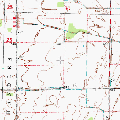 Topographic Map of Mount Forest Fire Station, MI