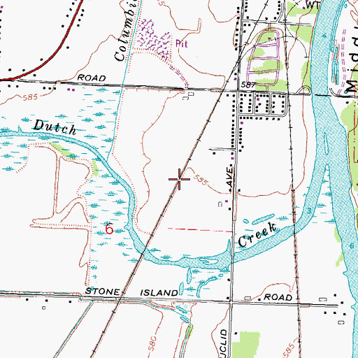 Topographic Map of Brooks Station, MI