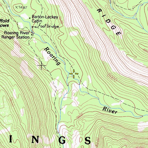 Topographic Map of Cloud Canyon, CA