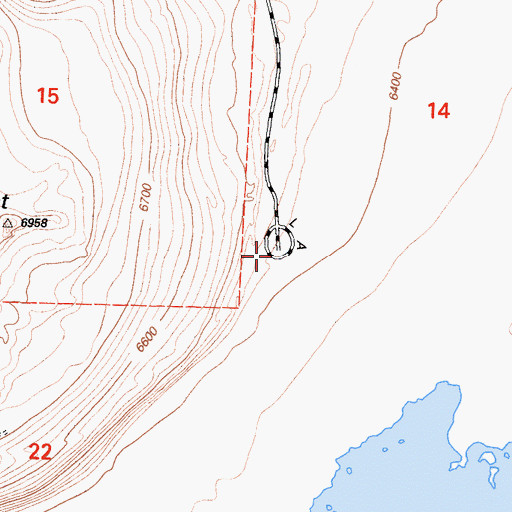 Topographic Map of Black Point Fissures Interpretive Site, CA