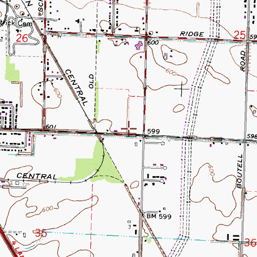 Topographic Map of First Church of Nazarene, MI