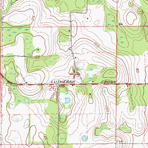 Topographic Map of Mount Tabor Cemetery, FL