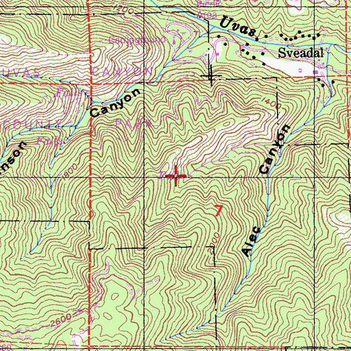 Topographic Map of Triple Falls, CA